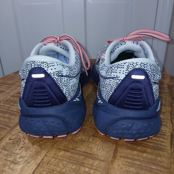 Brooks Adrenaline GTS 21 Running Shoes Women's Size 10 White Blue Pink Comfort - Picture 7 of 16